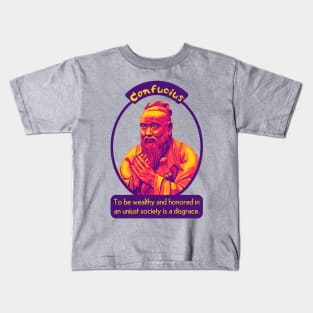 Confucius Portrait and Quote Kids T-Shirt